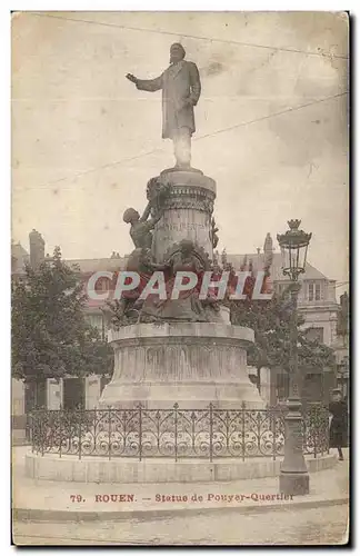 Cartes postales Rouen Statue de Pouyer Quertier