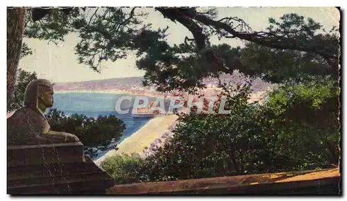 Cartes postales Cote D&#39Azur Nice La Baie Des Anges Vue du Chateau Sphinx