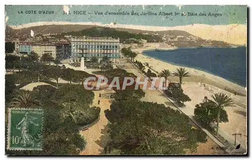 Cartes postales Cote D&#39Azur Nice La Baie Des Anges Vue du Chateau