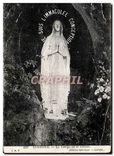 Cartes postales Lourdes La Vrerge de la Grotte