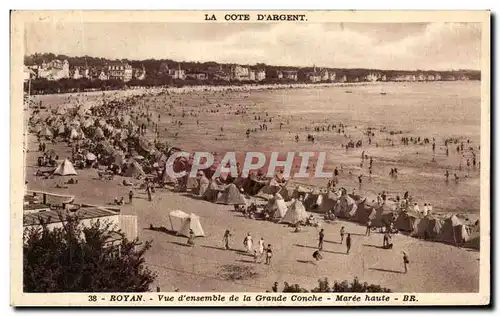 Ansichtskarte AK Royan Vue d&#39ensemble de la Grande Conche Maree haute