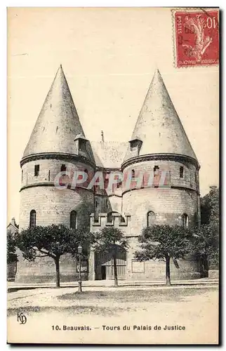 Cartes postales Beauvais Tours du Palais de Justice