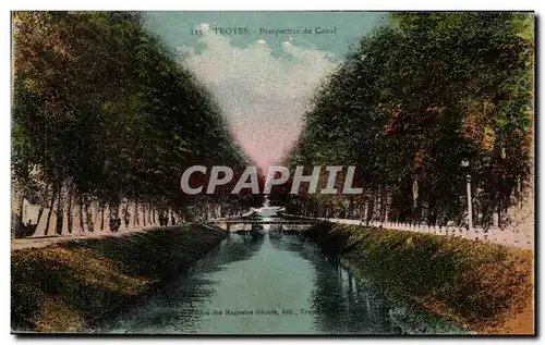 Cartes postales Troyes Perspective du Canal