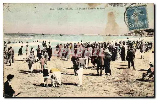 Ansichtskarte AK Deauville La Plage a l&#39Heure du Bain