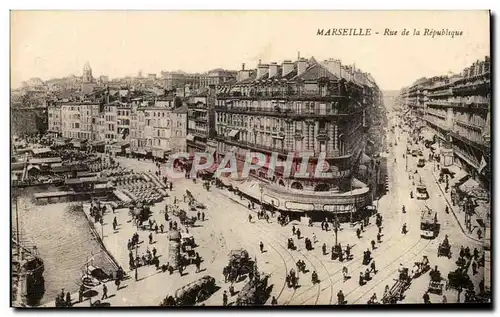 Cartes postales Marseille Rue de la Republique