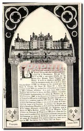 Cartes postales Chateau Chambord