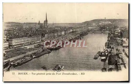 Cartes postales Rouen Vue Generale prise du Pont Transbordeur