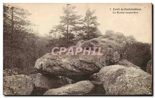 Cartes postales Foret de Fontainebleau La Roche Suspendue