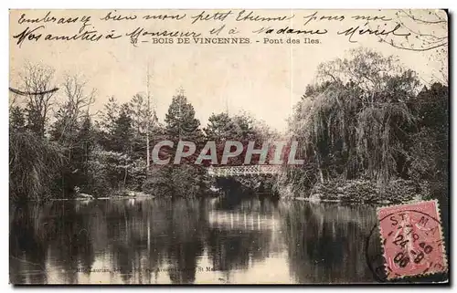 Cartes postales Bois De Vincennes Pont des Iles