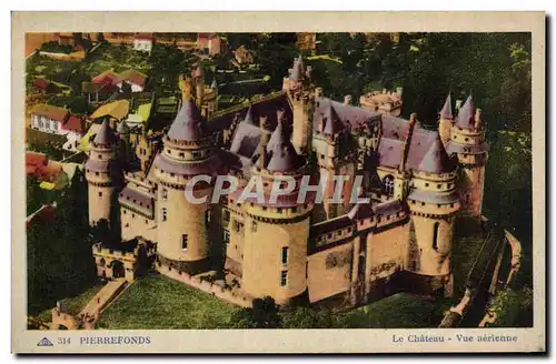 Cartes postales Pierrefonds La Chateau Vue Aerienne