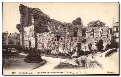 Cartes postales Bordeaux Les Ruines du Palais Gallien