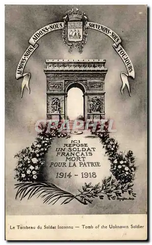 Ansichtskarte AK Paris Le Tombeau du Soldat Inconnu Arc de TRiomphe