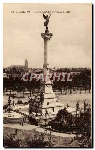 Cartes postales Bordeaux monument des Girondins