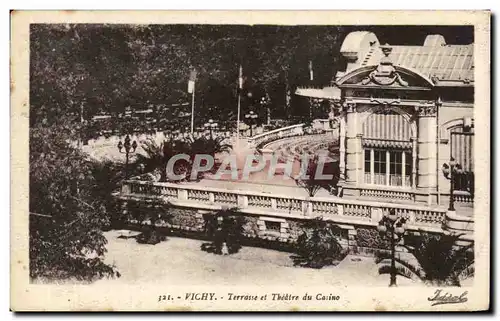 Cartes postales Vichy Terrasse et Theatre du Casino