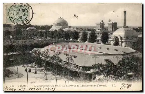 Ansichtskarte AK Vichy Vue Panoramique du Palais des Sources et de l&#39Etablissement Thermal