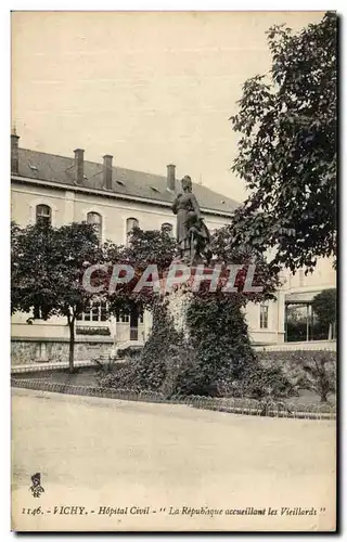Cartes postales Vichy Hopital Civil la Republique accueillant Vieillards