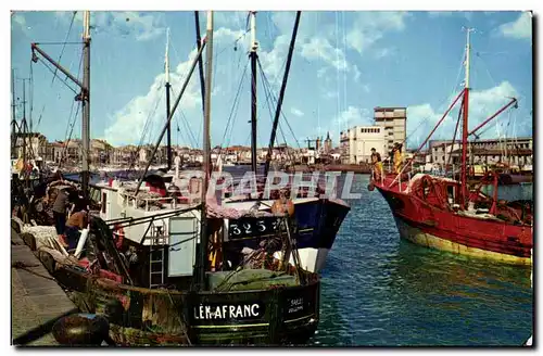 Moderne Karte Les Sables D&#39Olonne Le Port Bateaux