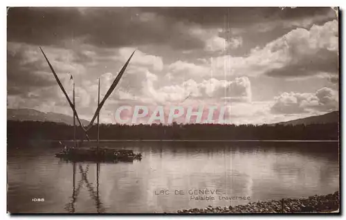 Cartes postales Lac De Geneve Paisible traversee Bateau