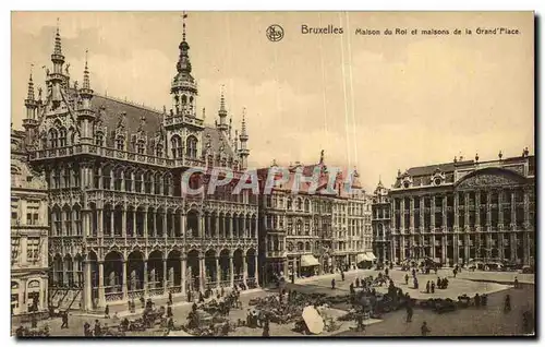 Cartes postales Bruxelles Maison du Roi et Maisons de La Grand Place Marche