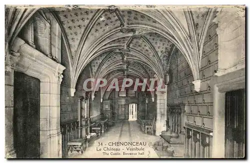 Cartes postales Chenonceau Le Chateau Vestibule