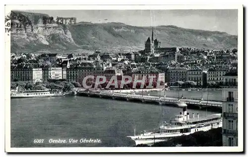 Cartes postales Geneve Vue Generale Bateau