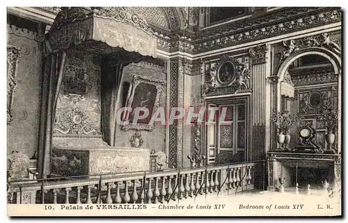 Cartes postales Palais de Versailles Chambre de Louis XIV