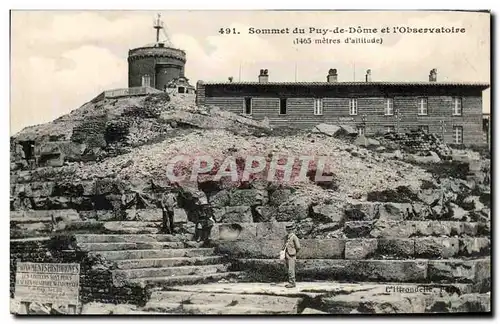 Cartes postales Sommet du Puy de Dome et l&#39observatoire