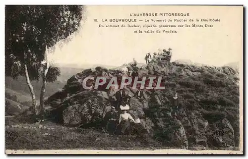 Cartes postales L&#39Auvergne Pittoresque La Bourboule Le Sommet du Rocher de la Bourboule Du sommet du Rocher d