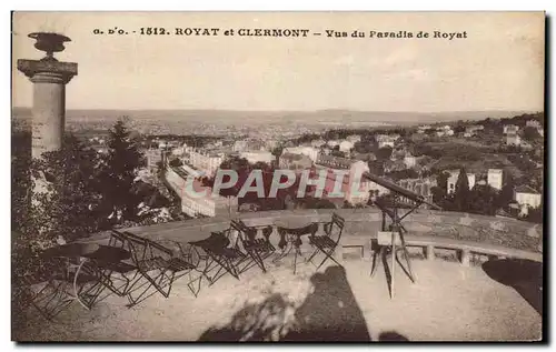 Cartes postales Royat et Clermont Vue du Paradis de Royat