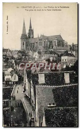 Ansichtskarte AK Chartres Les Fleches de la Cathedrale