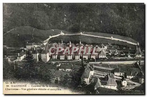 Cartes postales Dauphine Couvent de la Grande Chartreuse Vue generale reduite et complete