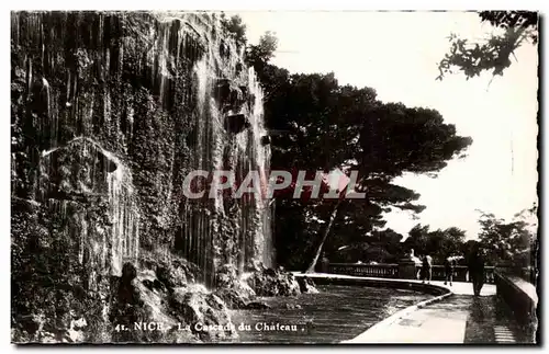 Moderne Karte Nice La Cascade du Chateau