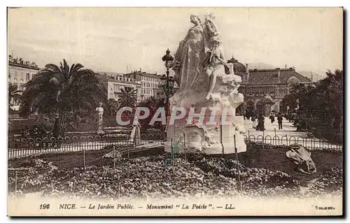 Cartes postales Nice Le Jardin Public Monument La Poesie