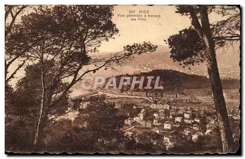 Cartes postales Nice Vue Generale a travers les Pins