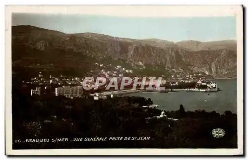 Cartes postales Beaulieu Ser Mer Vue Generale Prise De St Jean