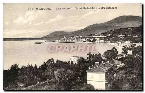 Cartes postales Menton Vue Prise du Pont Saint Louis