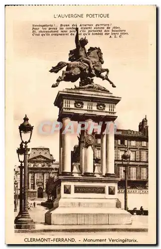 Cartes postales Clermont Ferrand Monument Vercingetorix