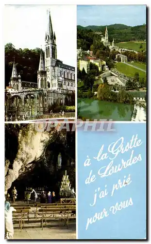 Cartes postales Lourdes Le Gave et la Basilique La Basilique La Grotte