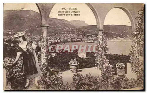 Cartes postales Nice Baie des Anges Entre les Fleurs