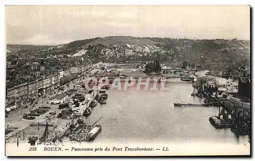 Cartes postales Rouen Panorama pris du Pont Transbordeur