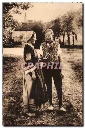 Cartes postales En Bresse Autrefois Zet et Zette Folklore Costume