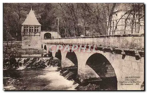 Cartes postales Brantome Le Pont et le Pavillon Renaissance