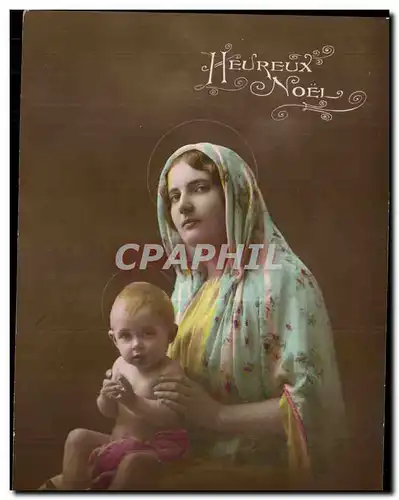 Cartes postales Fantaisie Femme et enfant Noel