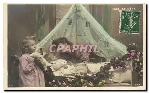 Cartes postales Fantaisie Femme et enfants Noel de Mere