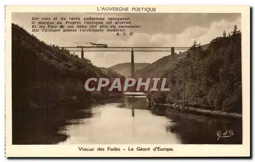 Ansichtskarte AK L&#39Auvergne Poetique Viaduc Des Fades Le Geant D&#39Europe