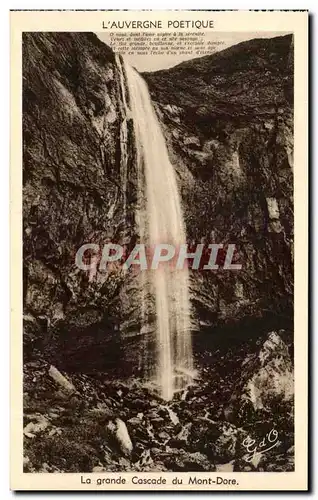 Ansichtskarte AK L&#39Auvergne Poetique La Grande Cascade Du Mont Dore