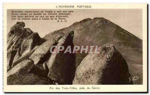 Ansichtskarte AK L&#39Auvergne Poetique Pic Des Trois Filles Pres Du Sancy