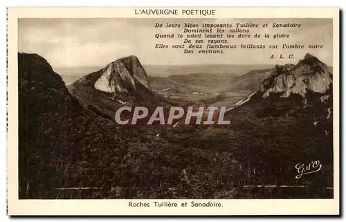 Cartes postales L&#39Auvergne Poetique Roches Tuiliere Et Sanadoire