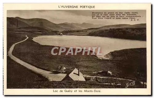 Cartes postales L&#39Auvergne Poetique Lac De Guery Et Les Monts Dore