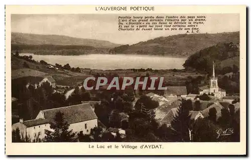 Cartes postales L&#39Auvergne Poetique Le Lac Et Le Village D&#39Aydat